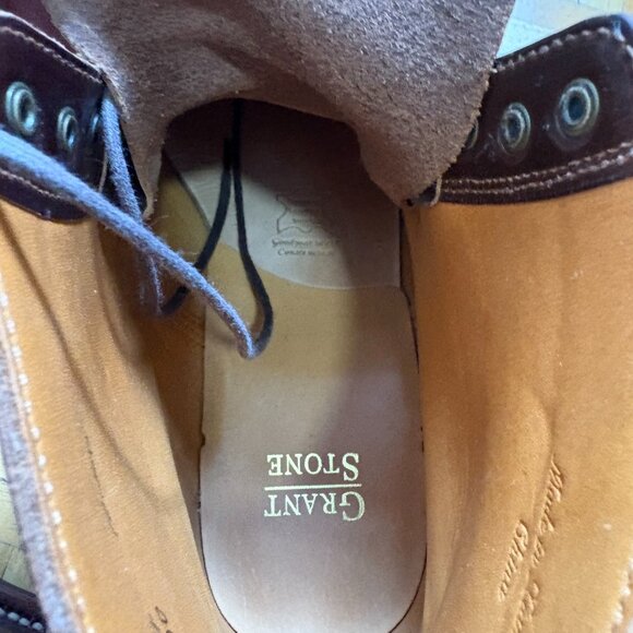 WORN ONCE Grant Stone Shoes - Brass Boot Crimson Chromexcel - - Picture 8 of 12